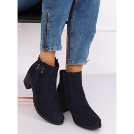 Botas de mujer azul marino 8B982 de tacón alto Azul 4