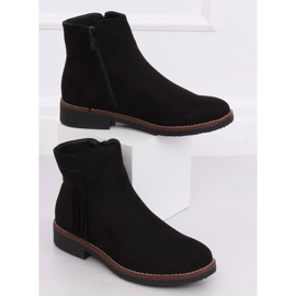 Botas negras Jodhpur con flecos 8B907 Negro 5