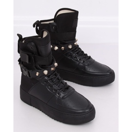 Black Y-025 Zapatillas deportivas negras negro 5