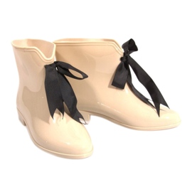 Botas de agua con lazo Y015 Beige 3