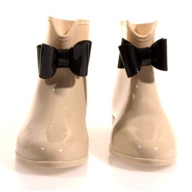 Botas de agua con lazo Y014 Beige 1