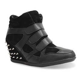 Deportivas Cuña Con Tachuelas 4515 Negro 5