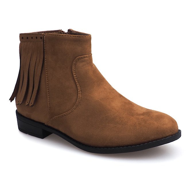 Botas de ante al estilo Boho 8355 Camel marrón 1