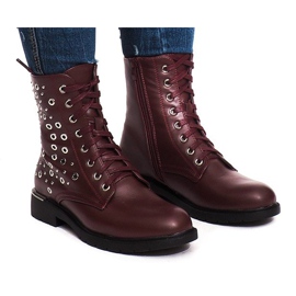 Botas Con Piel E4928 Vino rojo 2