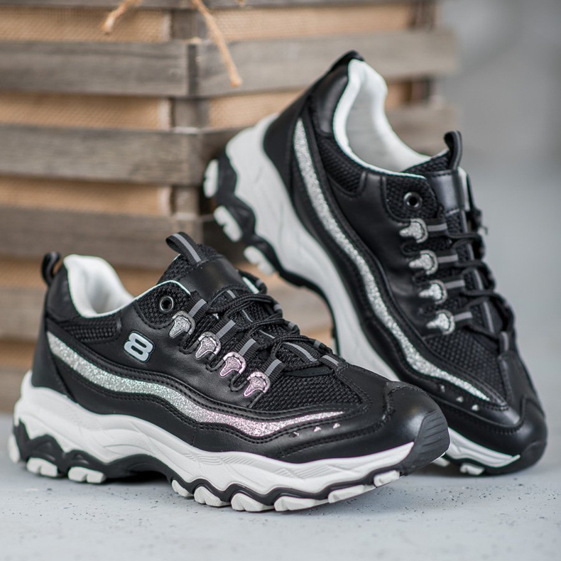 Yes Mile Zapatillas con purpurina negro 2