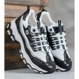 Yes Mile Zapatillas con purpurina blanco negro 3