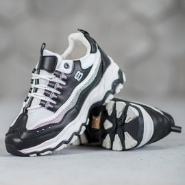 Yes Mile Zapatillas con purpurina blanco negro 6