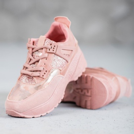SHELOVET Zapatillas rosadas de Moro rosado 3