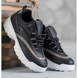 SHELOVET Zapatillas negras de moda negro 1