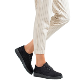 SHELOVET Zapatos de gamuza negro 4