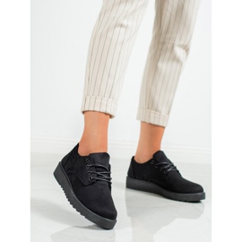 SHELOVET Zapatos de gamuza negro 5