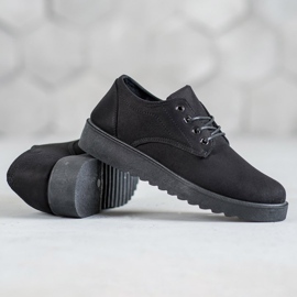 SHELOVET Zapatos de gamuza negro 3