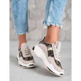 Kylie Zapatillas con estampado de serpiente multicolor 4