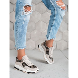 Kylie Zapatillas con estampado de serpiente multicolor 3