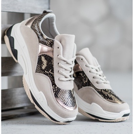 Kylie Zapatillas con estampado de serpiente multicolor 5