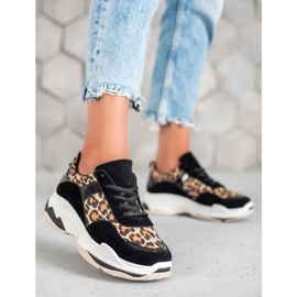 Kylie Zapatillas con estampado de leopardo negro multicolor 4
