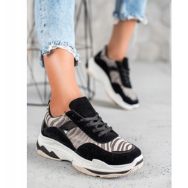 Kylie Zapatillas con estampado de cebra negro multicolor 5