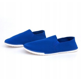Zapatillas slip-on azules de Lycra 8527 1 Zapatillas slip-on azules de Lycra 8527 1