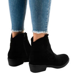 Botines de ante negro en el poste RW802 2