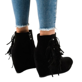 Botines de ante negro boho LBS2586 3