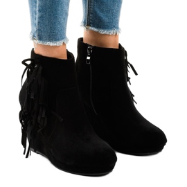 Botines de ante negro boho LBS2586 1