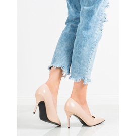 Diamantique Tacones de cuero ecológico marrón 4