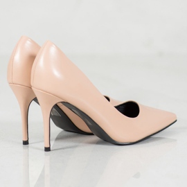 Diamantique Tacones de cuero ecológico marrón 6