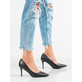 Diamantique Tacones de cuero ecológico negro 5