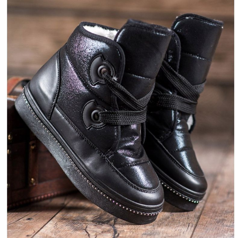 RTX WALK Botas de nieve con cristales negro 1