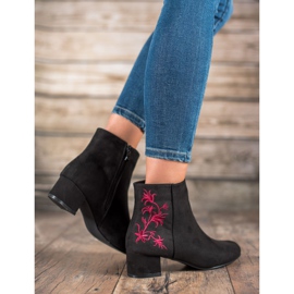 Small Swan Botas con aplicación negro 1