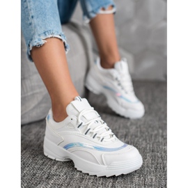 SHELOVET Zapatillas blancas de moda blanco 4