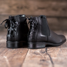 Seastar Botines Chelsea con Cinta negro 3