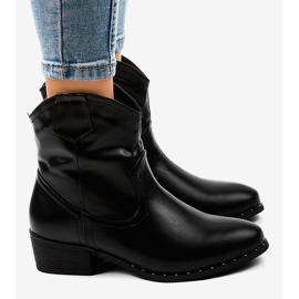 Botines negros con cremallera L893-2 2