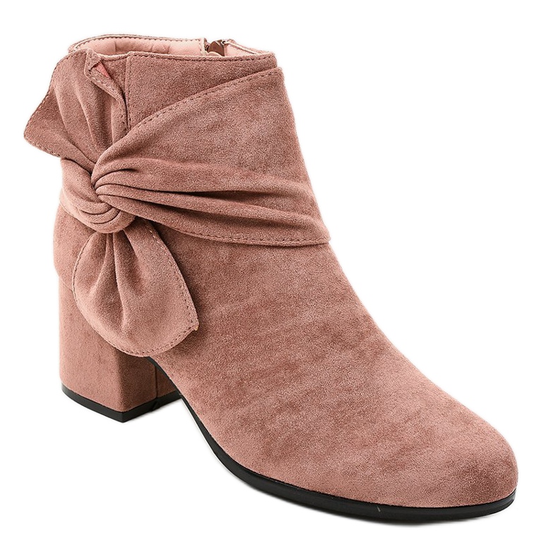 Botas de ante rosa en el poste Y-52 1
