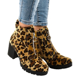 Botas de leopardo para mujer con cremallera A273 multicolor 1 Botas de leopardo para mujer con cremallera A273 multicolor 1