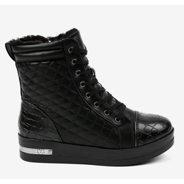 Zapatillas negras aisladas con cremallera 9015-1 negro 2 Zapatillas negras aisladas con cremallera 9015-1 negro 2