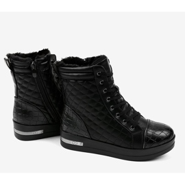 Zapatillas negras aisladas con cremallera 9015-1 negro 4