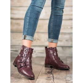Cm Paris Botas con hebillas rojo 1