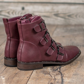 Cm Paris Botas con hebillas rojo 2