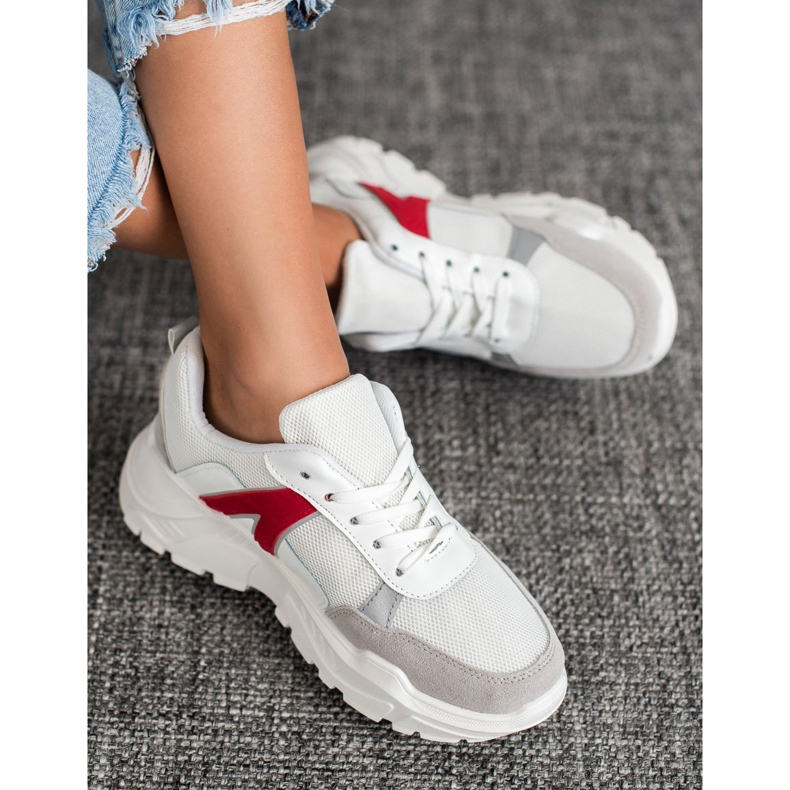 SHELOVET Zapatillas deportivas blanco rojo multicolor 2 SHELOVET Zapatillas deportivas blanco rojo multicolor 2