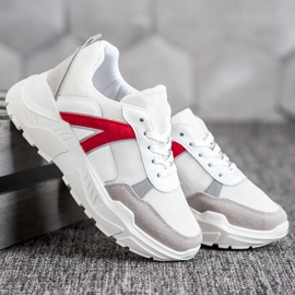 SHELOVET Zapatillas deportivas blanco rojo multicolor 4