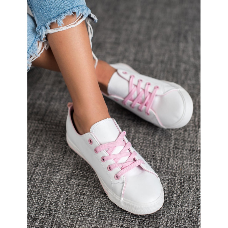 SHELOVET Zapatillas cómodas blanco 1