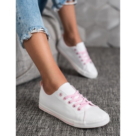 SHELOVET Zapatillas cómodas blanco 4