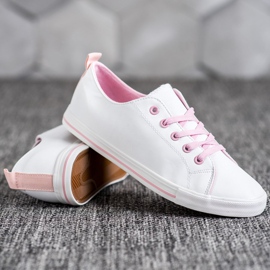 SHELOVET Zapatillas cómodas blanco 2