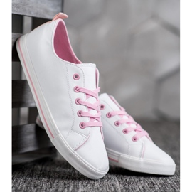 SHELOVET Zapatillas cómodas blanco 3