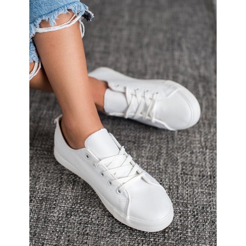 SHELOVET Zapatillas cómodas blanco 1