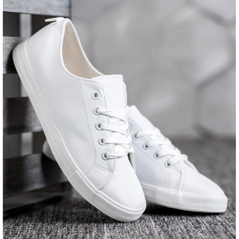 SHELOVET Zapatillas cómodas blanco 2