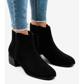 Botines de ante negro en el poste HQ0018 1