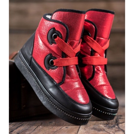 RTX WALK Botas de nieve con cristales rojo 1 RTX WALK Botas de nieve con cristales rojo 1