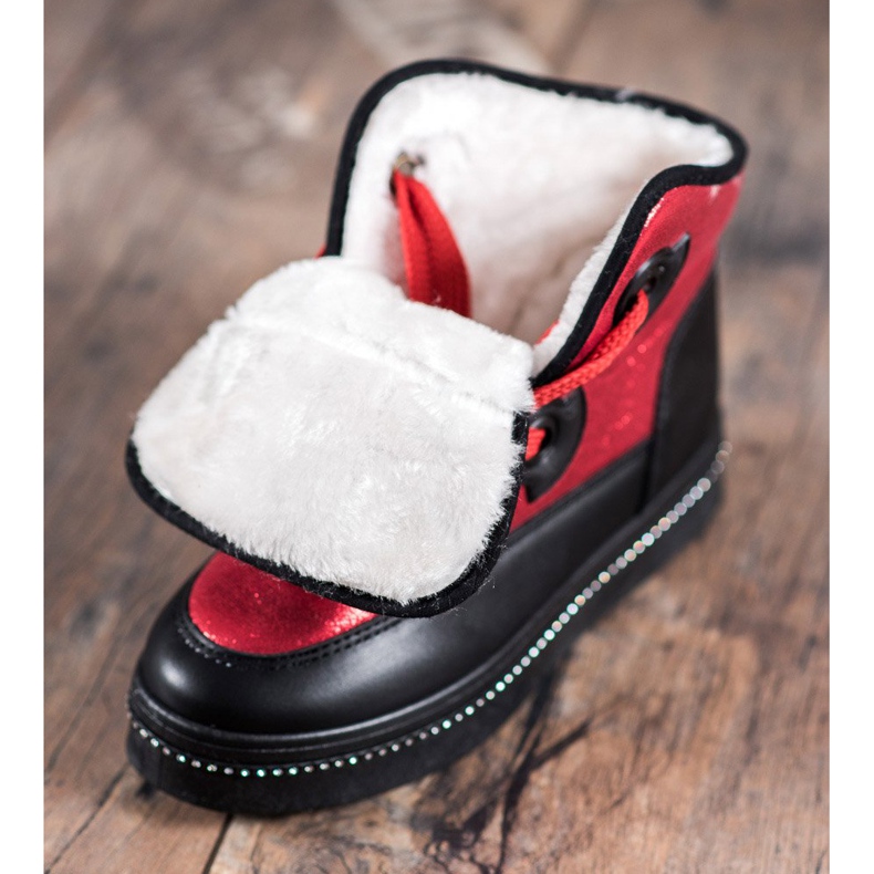 RTX WALK Botas de nieve con cristales rojo 2